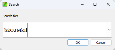 PTInterlinear search dialog